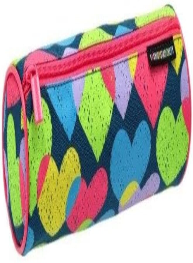 Pencil Case Bright Hearts Blue - POLYESTER PM24014